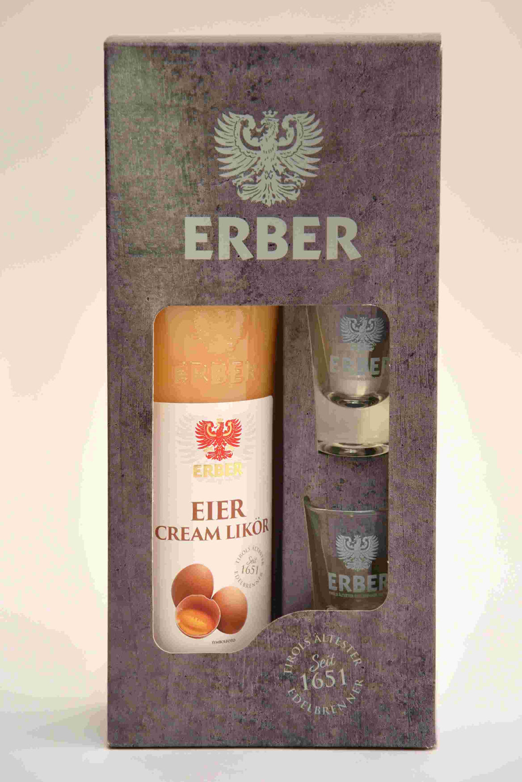 Geschenkset Eierlikör + 2 Gläser