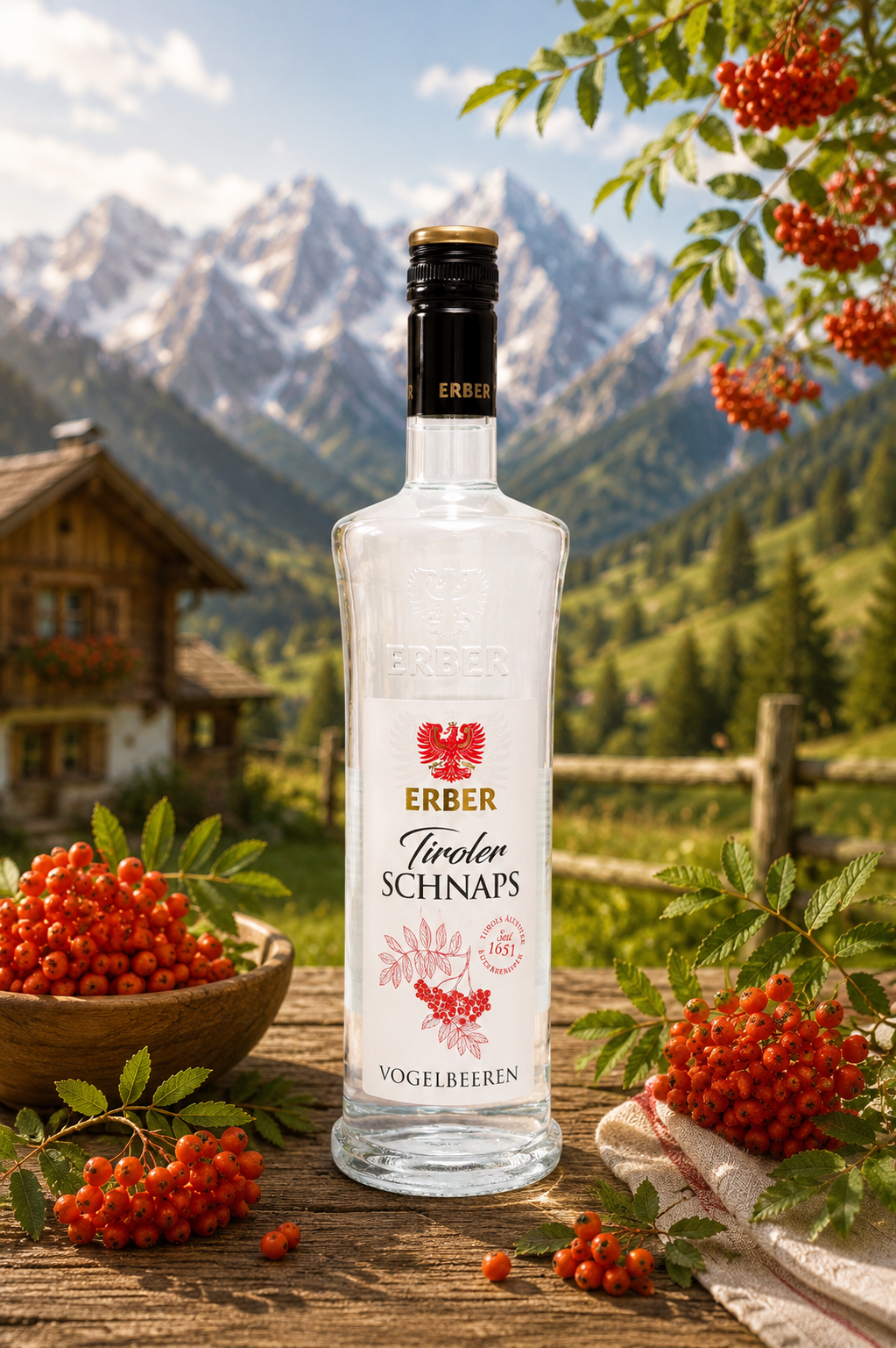 Vogelbeer Schnaps 38%