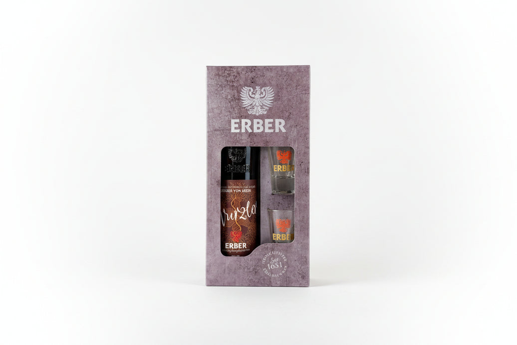 Geschenkset Wurzler 40% - 500 ml + 2 Gläser