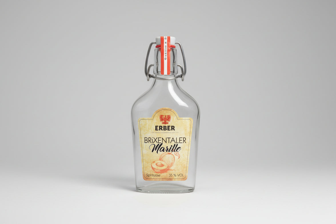 Brixentaler Marillenspirituose 35% - Flachmann - 200 ml